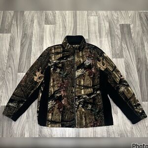 SIZE LARGE MENS MOSSY OAK BREAK UP INFINITY CAMO FLEECE ZIP UP JACKET
